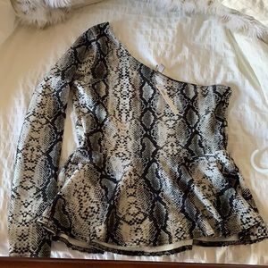 NWT ASOS one shoulder snake top